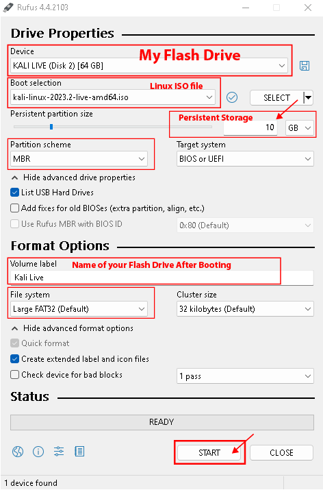 rufus software interface